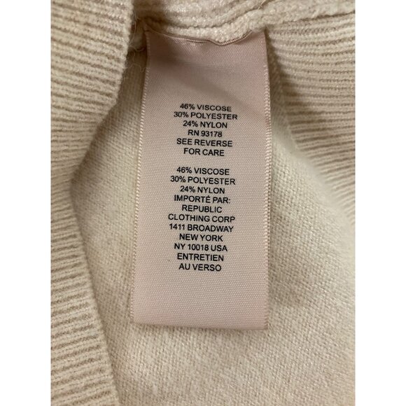 Philosophy Republic Clothing Women's Cable Knit Sweater Beige Elegant Design - Picture 10 of 11